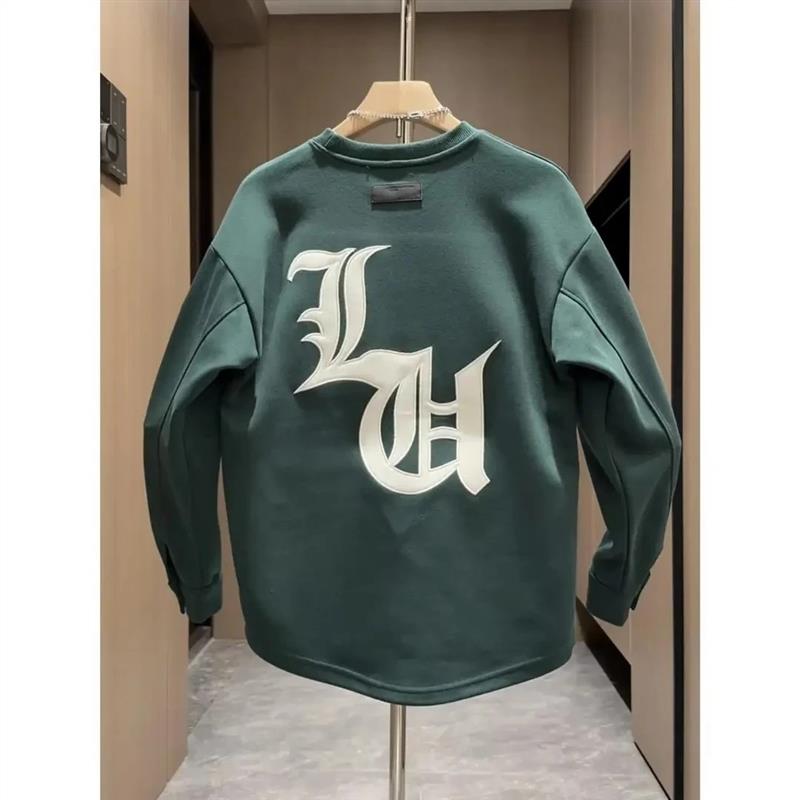 IT轻奢工作室双12潮p牌冬刺绣加厚卫衣男士时尚保暖打底衫韩版T恤 - 图0