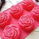 6 consecutive charming large rose cake molds, handmade chocolate cookie molds, DIY handmade soap molds, Chinese Valentine's Day molds