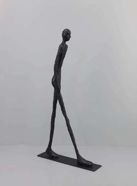 饰现代简铸铁人物意摆件客约厅创卧室玄关电视柜书0840房样板房家