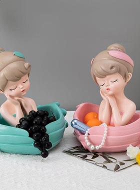 天使饰GHL网玄红可爱女孩收纳树脂摆减压系家居客厅关茶几桌面装