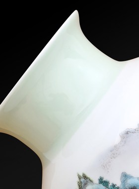 威弗列德博古架家居中式装饰工艺品礼品景德镇陶瓷器花瓶插花摆件