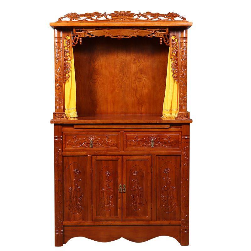 鲁班尺吉祥红字神龛立柜观音菩萨财神供桌关公供台家用神台实木,淘宝优惠券,粉丝福利购,淘宝优惠卷