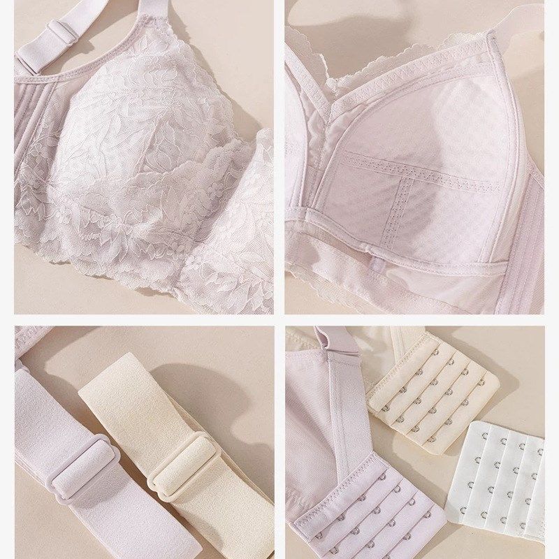 新品全罩杯大胸显小薄款内衣女无钢圈蕾丝透气收副乳防下垂文胸夏,淘宝优惠券,粉丝福利购,淘宝优惠卷