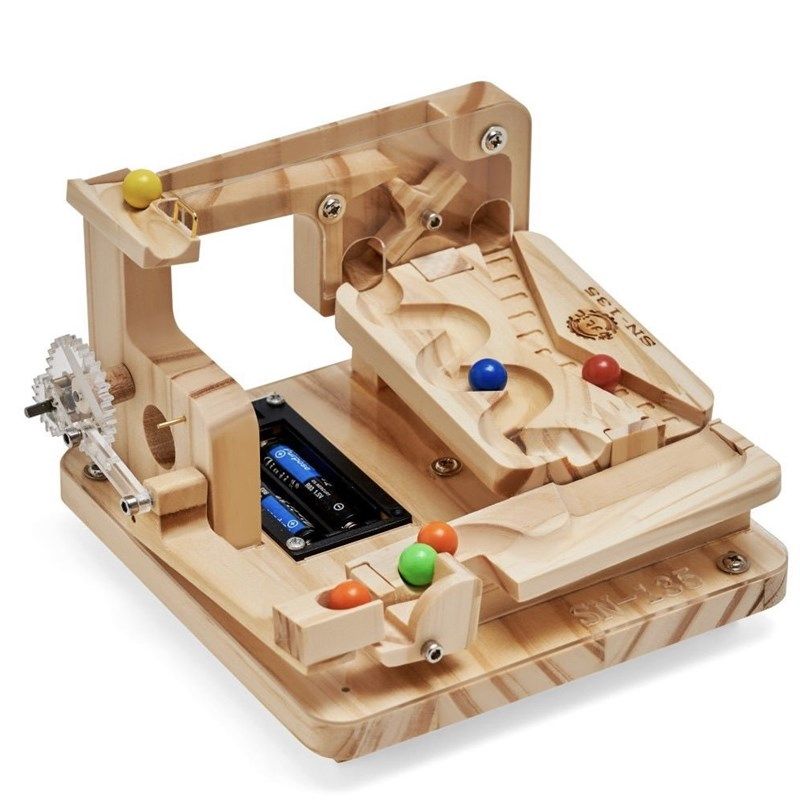 DIY手工益智拼装模型高难度电动木质机械滚珠积木男女孩玩具礼物,淘宝优惠券,粉丝福利购,淘宝优惠卷
