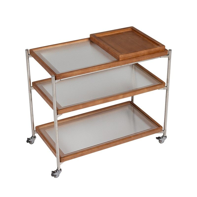 复中古边几客厅家用沙发侧边柜多层置物架可移动不锈钢小推车茶几,淘宝优惠券,粉丝福利购,淘宝优惠卷