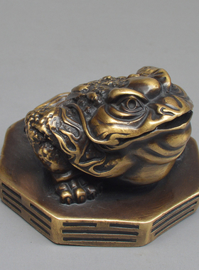 纯铜招财金蝉实心三足金