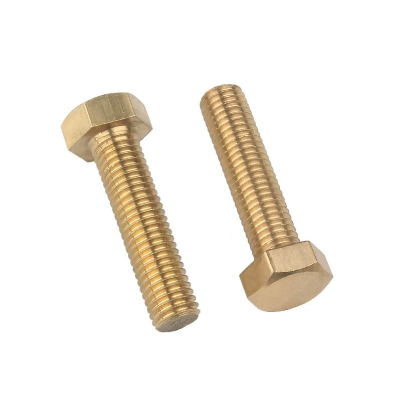 热销铜外六角螺丝 铜制外六角螺栓 黄铜螺丝螺钉M4M5M6M8M10M12M1 - 图1