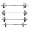 Pure iron 100kg barbell men's fitness home electroplated barbell set dumbbell barbell combination set large and small holes