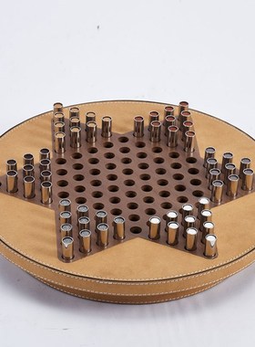 实木皮革棋盘金属绿植大理石摆件样板间客厅酒店民宿装饰品摆设