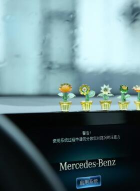 七隐 网红车载摆件手工玻璃车载小摆件家居微景观摆件送女生礼物