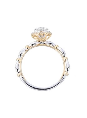 在逃公主手捧花钻戒莫桑石一克拉开口戒指女高级感百搭玫瑰花婚戒