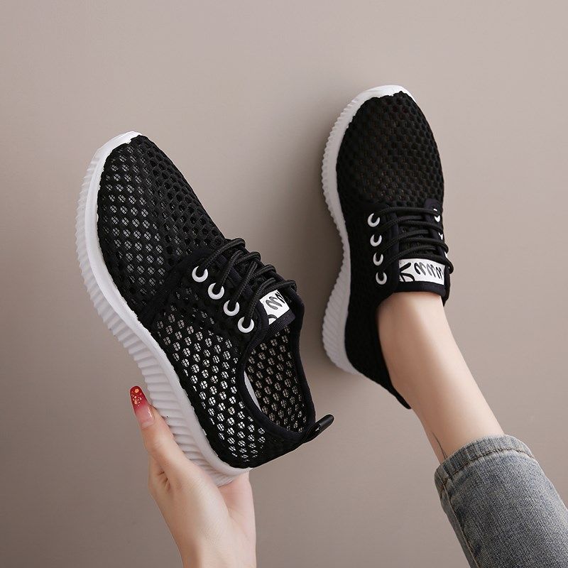 网鞋女透气网面运动鞋夏季镂空小白鞋2025新款舒适轻便旅游鞋薄款,淘宝优惠券,粉丝福利购,淘宝优惠卷