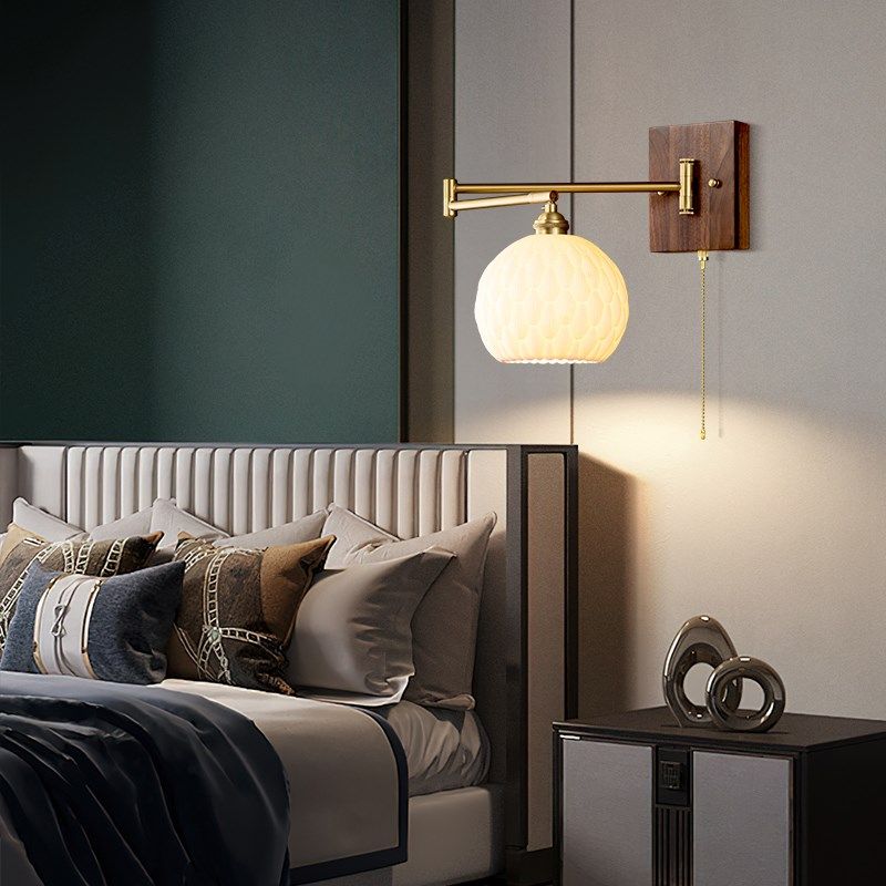 美式复古折叠壁灯侘寂风民宿餐厅过道墙灯网红摇臂旋转卧室床头灯,淘宝优惠券,粉丝福利购,淘宝优惠卷