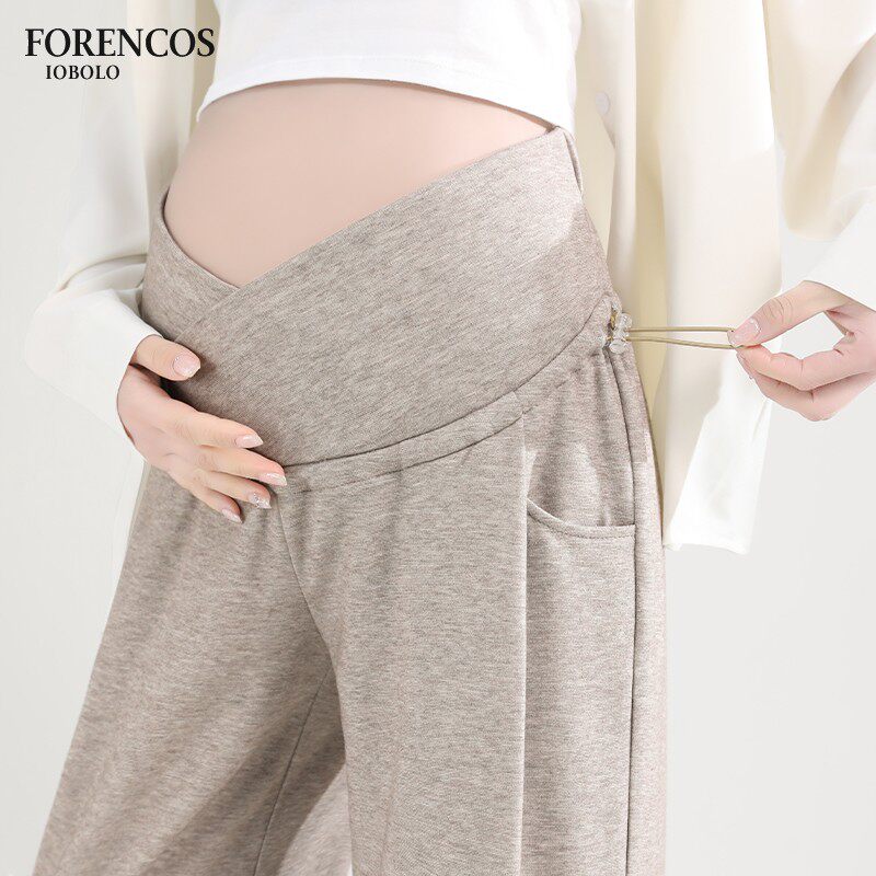 孕妇针织阔腿裤秋冬季加绒加厚小个子外穿直筒大码宽松休闲拖地裤,淘宝优惠券,粉丝福利购,淘宝优惠卷