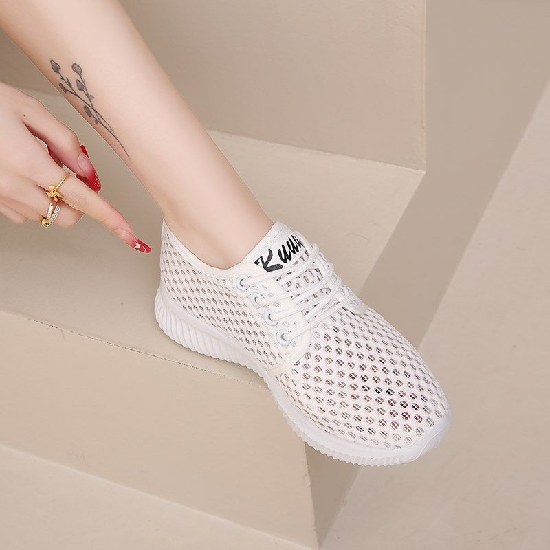 网鞋女透气网面运动鞋夏季镂空小白鞋2025新款舒适轻便旅游鞋薄款,淘宝优惠券,粉丝福利购,淘宝优惠卷
