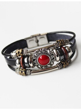 厂家 时尚个性牛皮手饰 多层情侣手链 学生款