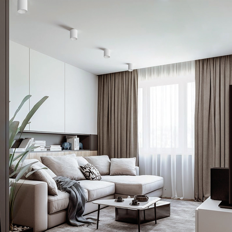 明装筒灯射灯led天花灯免开孔家用圆形吸顶式玄关走道卧室无主灯,淘宝优惠券,粉丝福利购,淘宝优惠卷