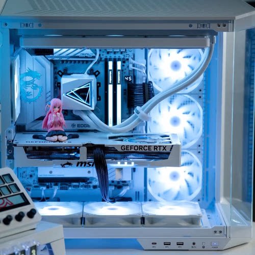 微星PAG碉堡/碉堡PLUS海景房机箱360水冷游戏台式电脑无立柱机箱 - 图1