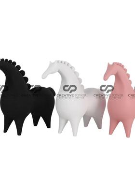 品现代简约树脂马件饰品装客厅酒柜桌面高档工艺桌摆面家居装NJB