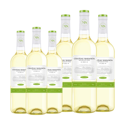 玛莎诺娅骑士古堡半甜型白葡萄酒12度750ml6支装整箱送U型酒具 - 图2