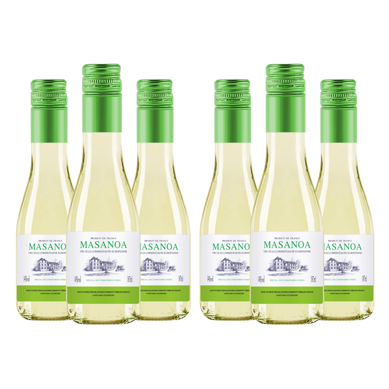 玛莎诺娅甄选白葡萄酒甜型12度晚安小酒6支187ml送礼手提礼盒装 - 图3