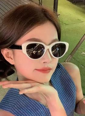 网红墨镜女近视猫眼韩版防紫外线