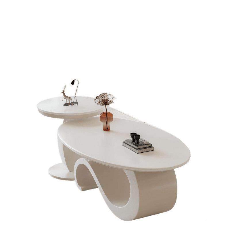 意式茶岩板椭圆形茶几客厅小型轻奢新桌家用极简茶几组合DCY款c户,淘宝优惠券,粉丝福利购,淘宝优惠卷