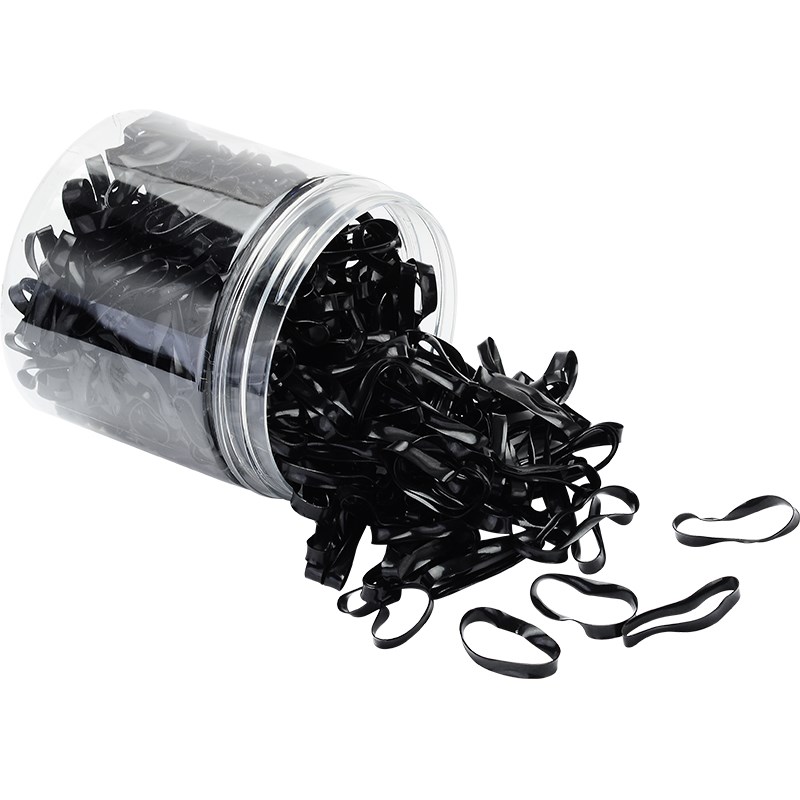 儿童橡皮筋女扎头发一次性小皮筋黑色高弹力头P绳皮套发绳耐用发 - 图2