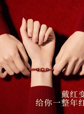 2025年蛇年h太岁手绳本命年红绳手链手工编织绳十二生肖护身符礼
