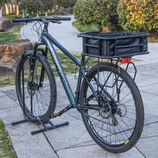 Bicycle basket rear basket bicycle iron rear rack with inner liner and thick border bicycle accessories