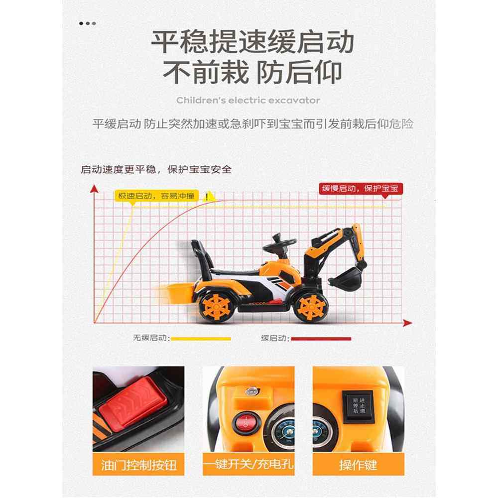 儿童电动挖掘机玩具车男孩挖机可坐超大四轮遥控汽车挖土机可坐人,淘宝优惠券,粉丝福利购,淘宝优惠卷