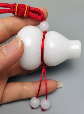 天然汉白玉葫芦挂件福禄白x玉葫芦门挂麦玲玲家居吉祥挂饰