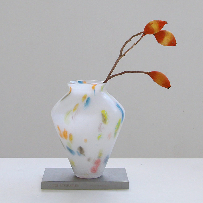 现代彩色渐变哑光打沙花瓶设计感客厅插花轻奢高级感水培琉璃水培,淘宝优惠券,粉丝福利购,淘宝优惠卷