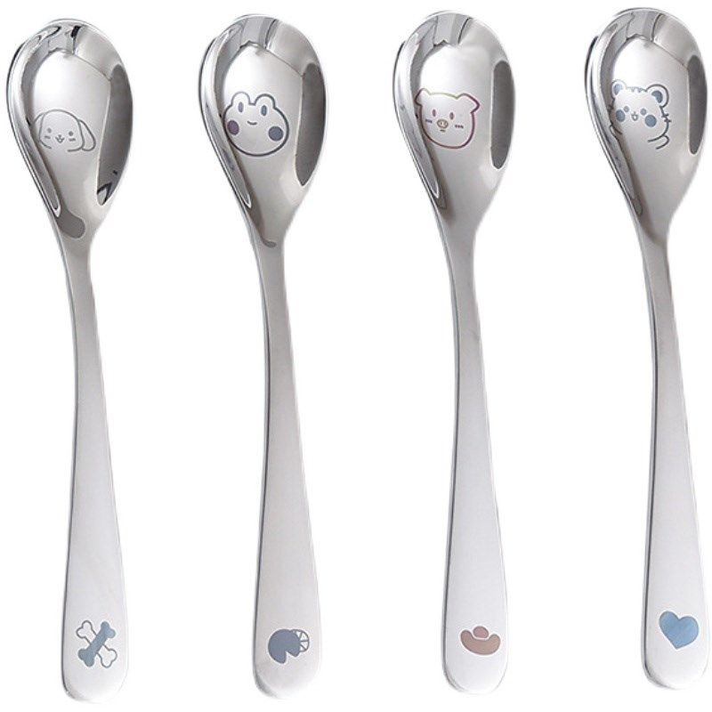 304不锈钢卡通图案勺头辅食勺婴儿勺子宝宝学吃饭喂饭勺儿童餐具,淘宝优惠券,粉丝福利购,淘宝优惠卷