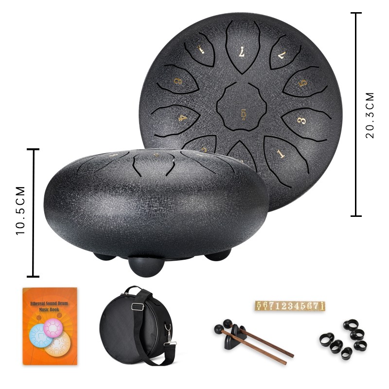 汉盘8寸11音空灵鼓色空鼓钢舌鼓梵音鼓迷你小鼓儿童玩具乐器F调,淘宝优惠券,粉丝福利购,淘宝优惠卷