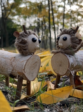 动物小羊摆设摆件自然角幼儿园植物角装饰M微景观别墅庭院花园布