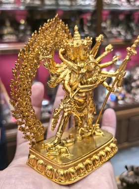 胜乐金刚/上乐金刚/德穆钦格/大威德/12cm金铜佛像藏传佛堂摆件