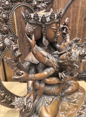 密集金刚/密聚金刚/桑堆/桑顿多杰/26cm紫铜佛像藏传摆件/大威德