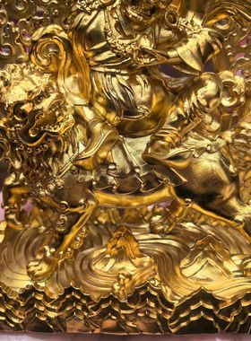 单坚护法/丹坚护法/单坚多杰列巴/金刚善/15cm金铜财神佛堂摆件