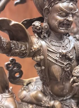 吉祥天母/班丹拉姆/吉祥天女/拉姆/23cm紫铜佛像梵天佛堂供奉摆件