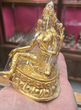 绿度母/红度母/白度母/多吉度母10cm纯银镀金密宗佛像佛堂摆件