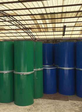 油膏铁桶210升卡箍大开口铁桶涂料桶直身加厚