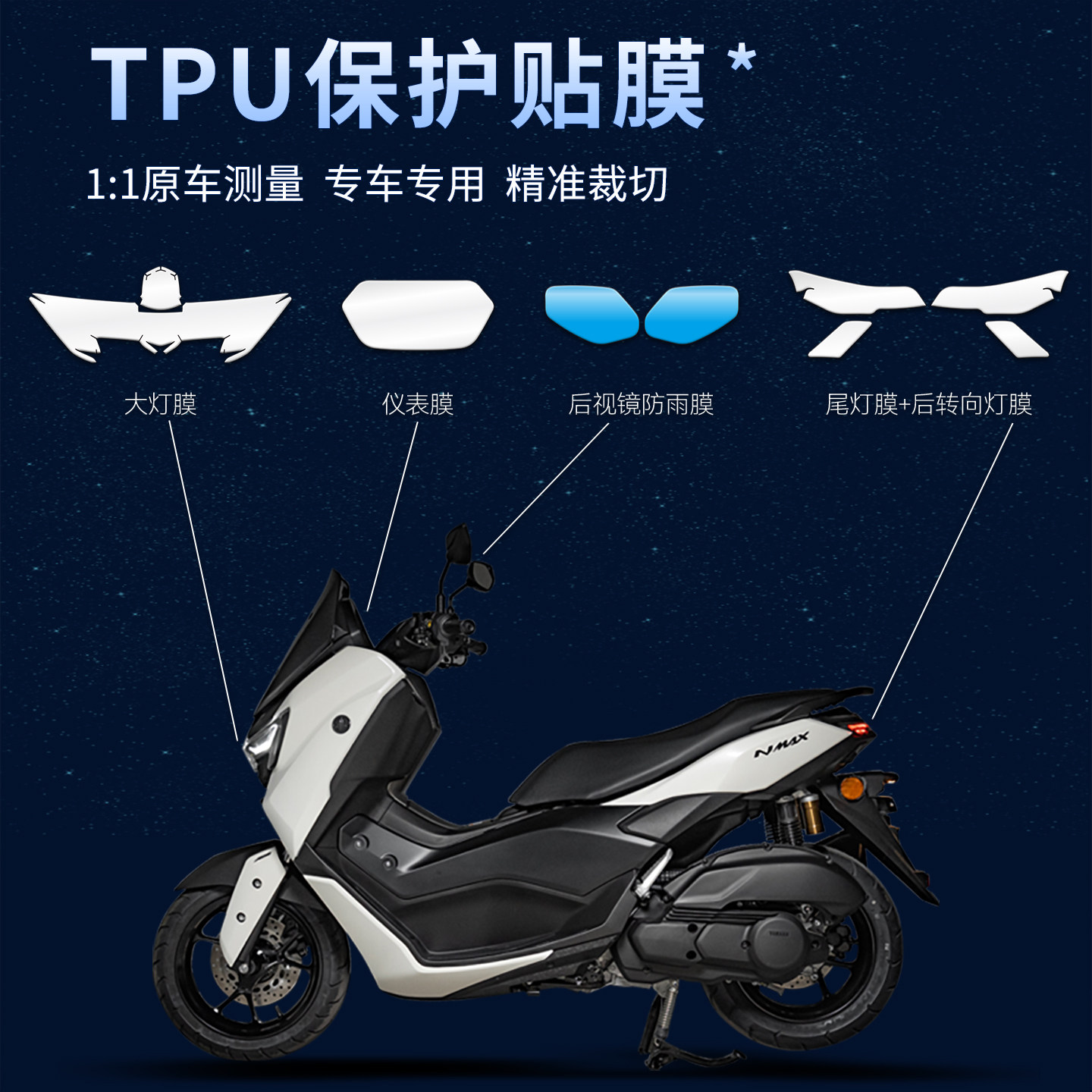适用25款雅马哈NMAX155仪表显示屏贴纸透明贴膜摩托车膜改装配件,淘宝优惠券,粉丝福利购,淘宝优惠卷