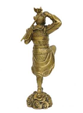 新款直销纯黄铜孙悟空美猴王齐天大圣斗战胜佛翘腿铜猴子工艺礼品