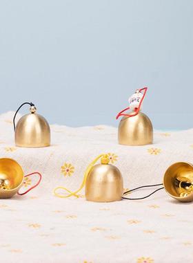 直销新款纯铜迷你铃铛DIY金属小风铃圣诞节材料配件手摇开口铜铃