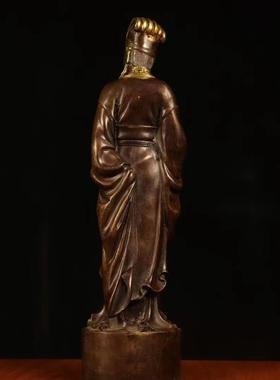 直销新款黄铜诸葛亮摆件卧龙先生诸葛孔明铜像家居吉祥工艺礼品办