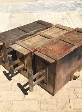 老式土灶手e摆件木质风箱旧货怀旧老物件拉农村民俗农具道具风匣