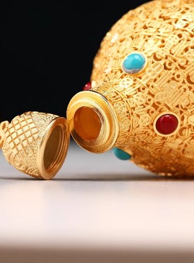 威弗列德福字花丝葫芦摆件开口铜葫芦客厅玄关柜装饰乔迁礼物