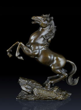 纯铜马摆件办公室装饰品家居客厅铜马摆件马到成功礼品招财马摆件