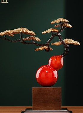 大明铜匠富禄长青葫芦装饰客厅带来财富和宝藏办公室装修搬进新家